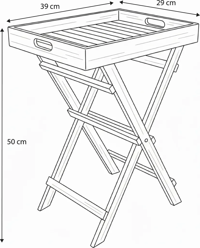 Table Basse Gain de Place en Teck - Solution Pliable pour Petit Jardin - 4