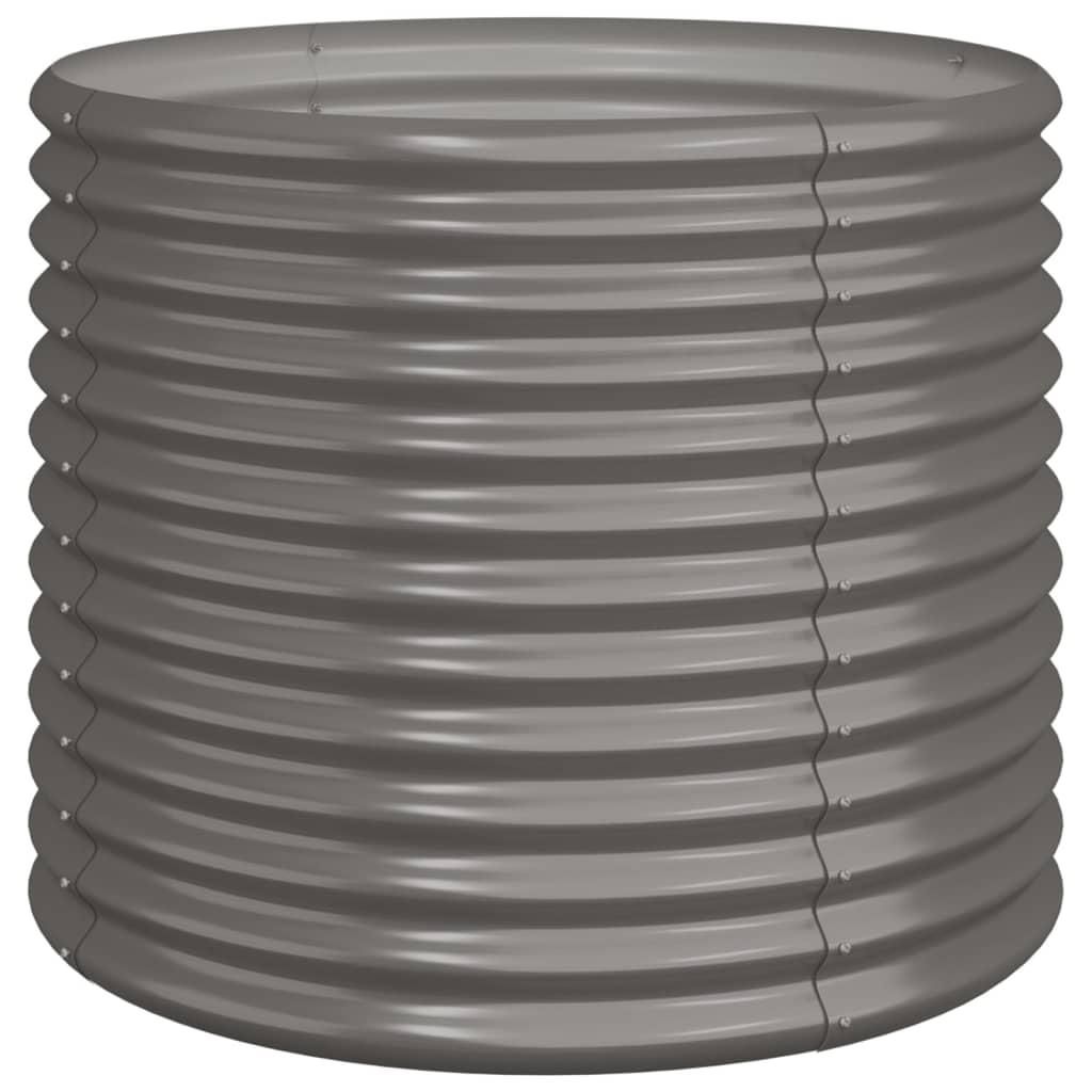 vidaXL Plantenbak, verzinkt staal, 80x80x68 cm, grijs Productafbeelding 