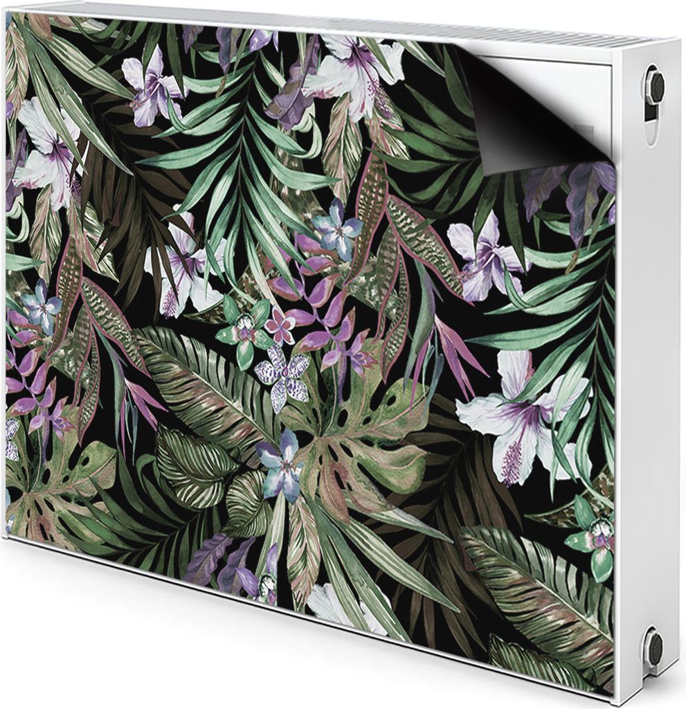 Magnet Heizkörper Heizkörper-Abdeckung Heizkörperabdeckung 110x60 cm - Palm, Blumen