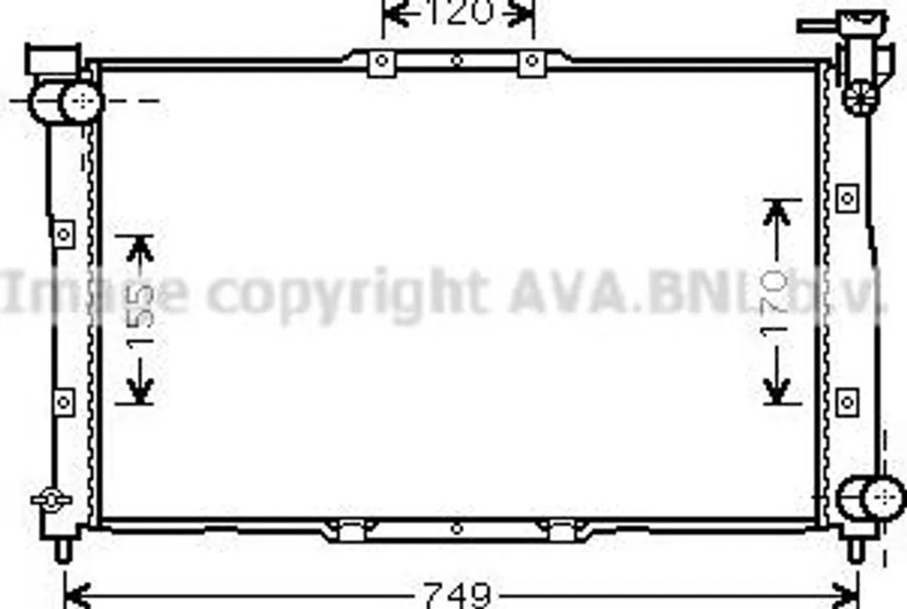 Radiateur de refroidissement moteur pour Kia Clarus remplace 0K9A215200 AVA