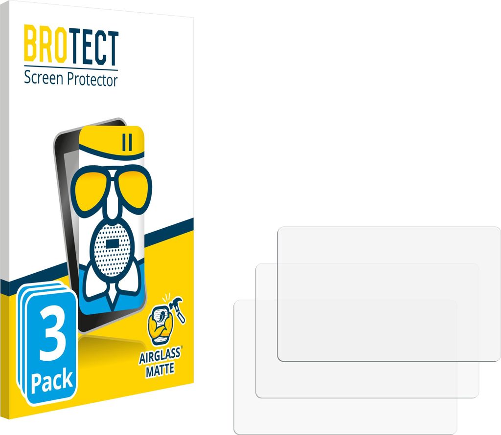 3x BROTECT Entspiegelungs Schutzglas für Vtopek MT53B 7" Schutzfolie Panzer Folie Glas Display Schutz matt