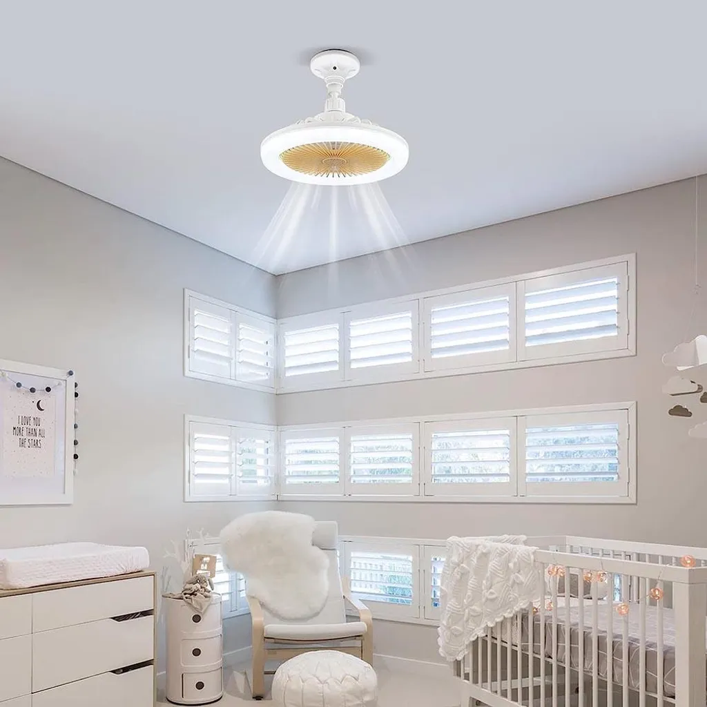Smart Fan LED E27 Arancione - Ventilatore da Soffitto con Telecomando - 7