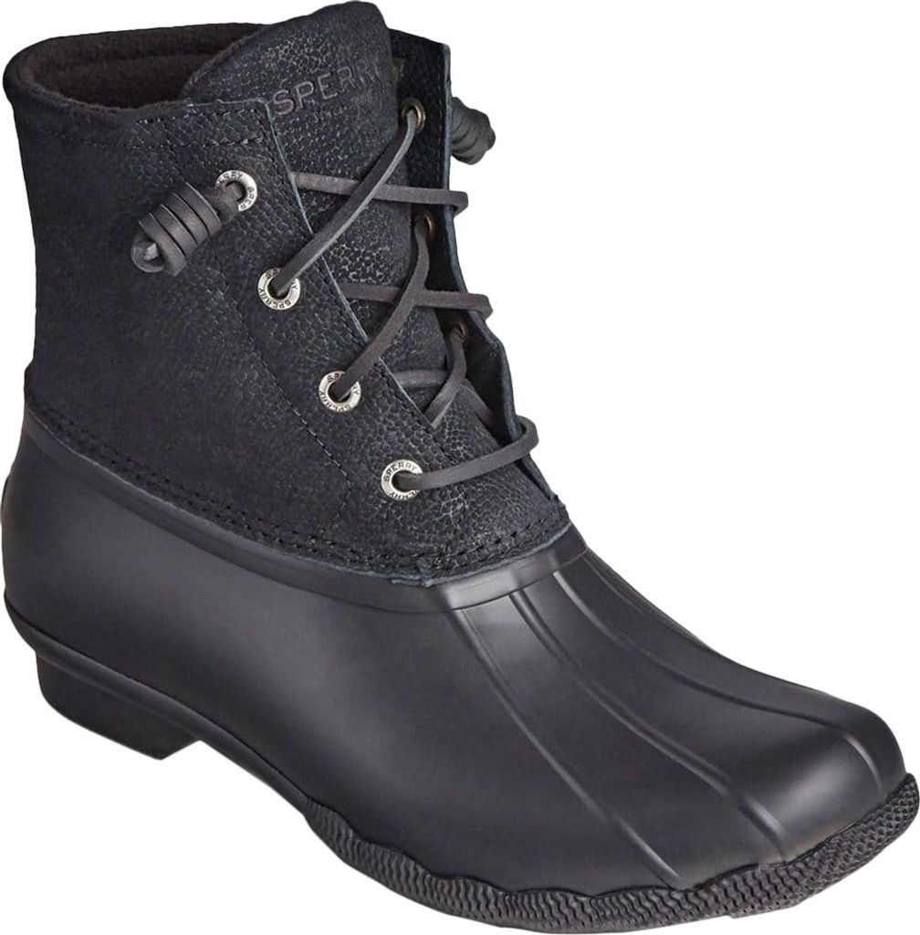 Sperry - Damen Stiefeletten "Saltwater", Leder FS7969 (37 EU) (Schwarz)