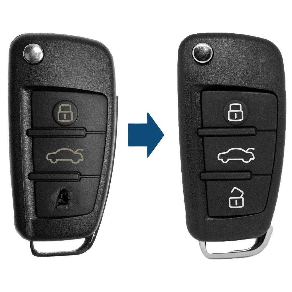 Auto Schlüssel Tasten Set Für Porsche Cayenne 955 - 3 Tasten