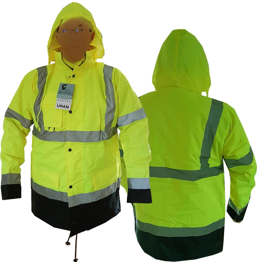 Uran Y Hi-Vis Winter-Sicherheits-Arbeitsjacke XXXL