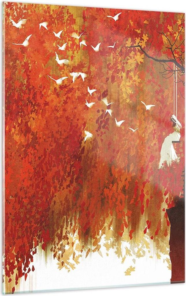 Bilder auf glas - Einteilig - Frau Abstraktion - 50x70cm - Glasbilder - Wandbilder - Bilder - zum Aufhängen bereit - Wanddekoration aus Glas - Gla...