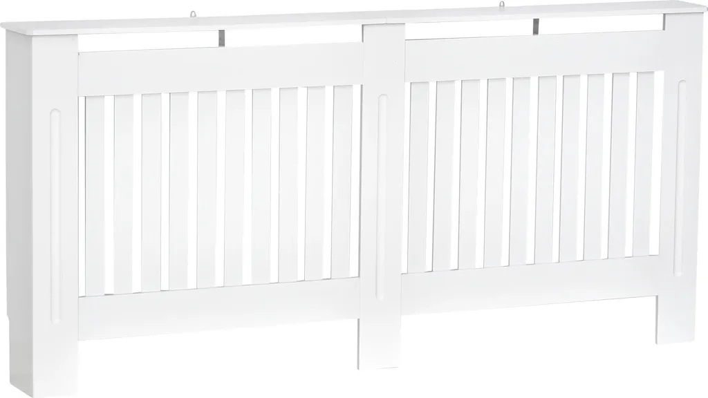 Meuble Cache-radiateur 172 cm en Bois MDF avec Tablette de Rangement