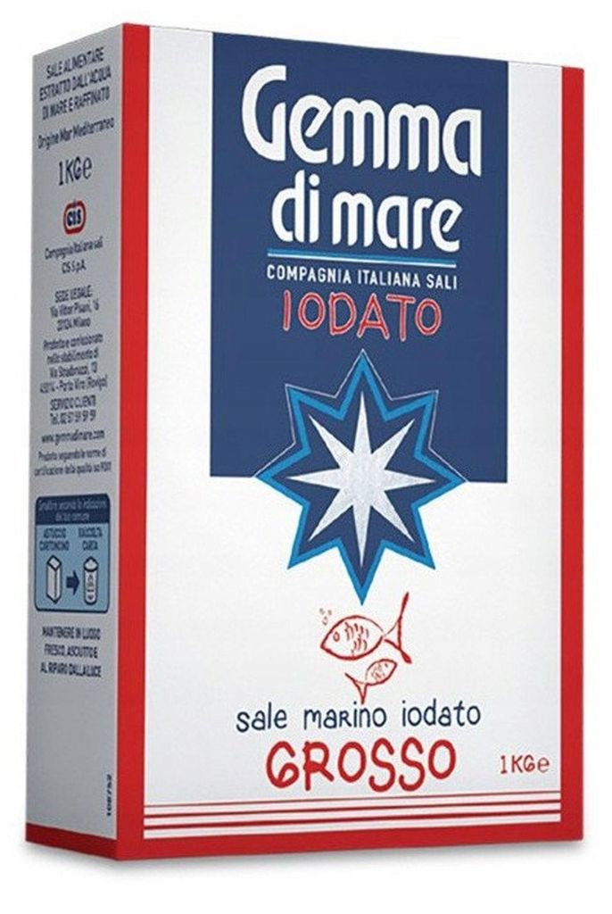 Sól morska gruba jodowana 1 kg Gemma Di Mare Zdjęcie produktu 