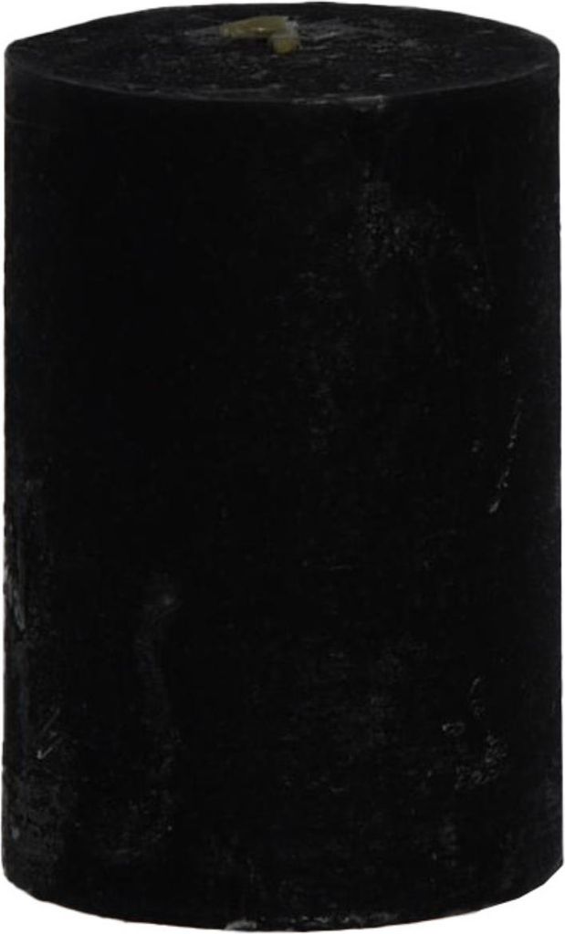 Stumpenkerze durchgefärbt schwarz 8 x Ø 6 cm