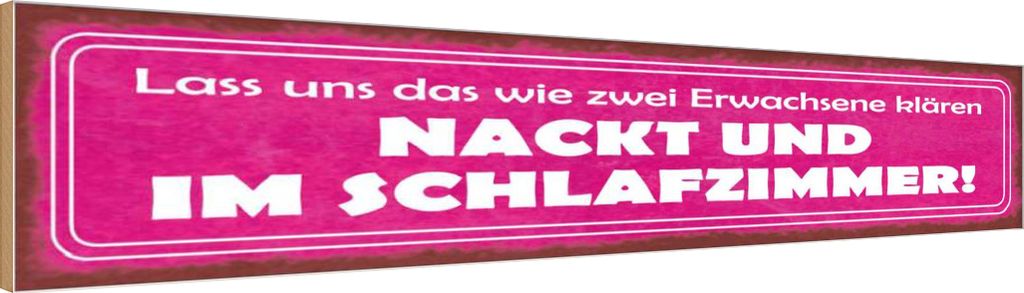 vianmo Holzschild 10x46 cm Zwei nackt und im Schlafzimmer Dekoration
