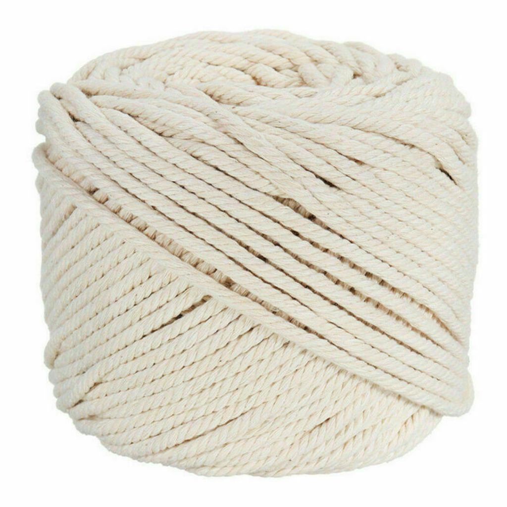 Baumwolle Seil 4mm 100m Schnur Faden Garn Häkeln Makramee Baumwollschnur Rolle DIY