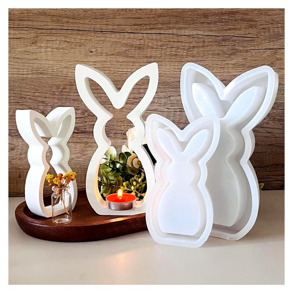 Silikonformen Gießformen Ostern, 2 Stück Osterhase Silikonform