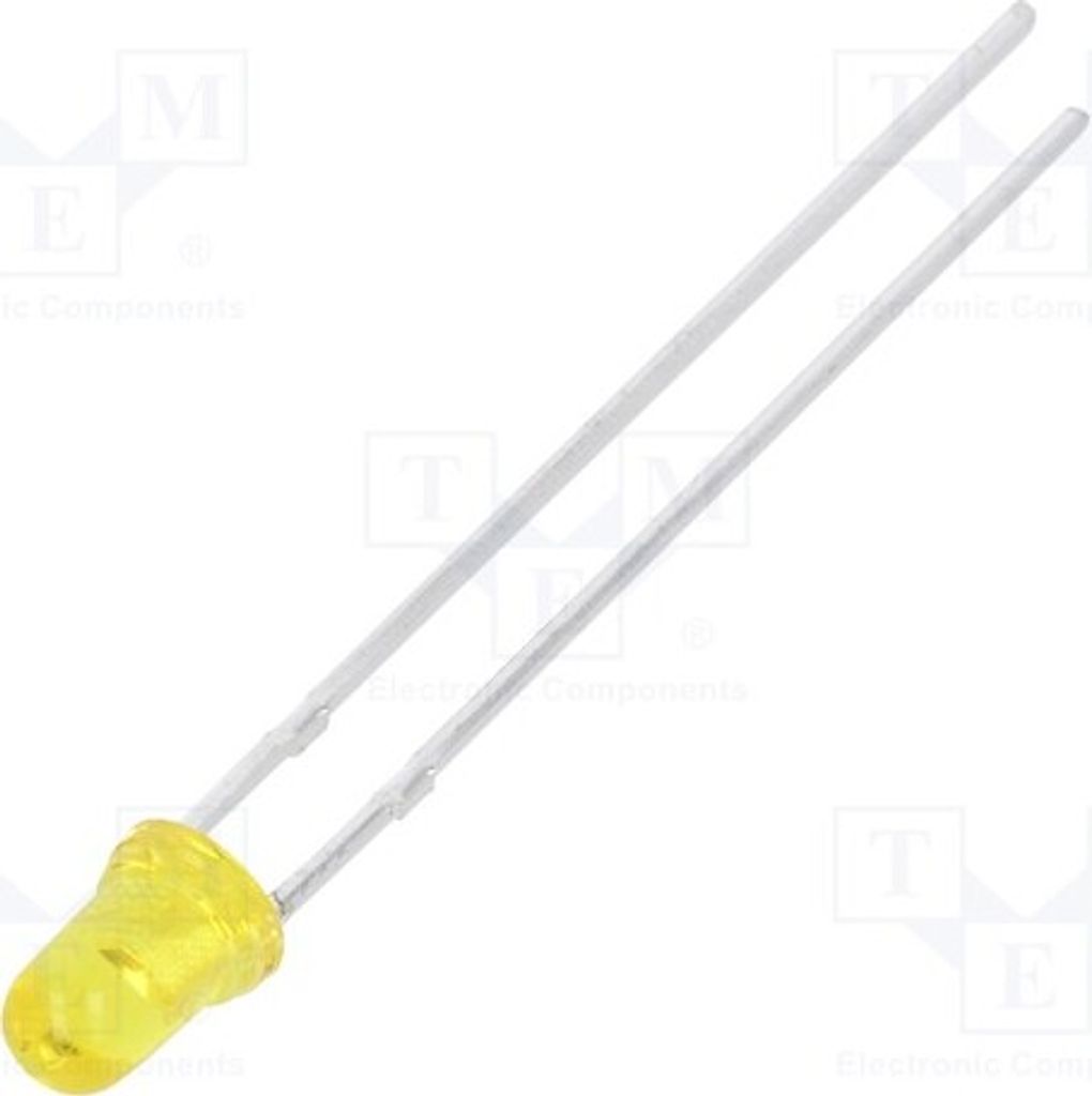 5x LED Anz. Ausg: 2 L-132XYT LED Dioden THT 3mm 3mm 50° gelb 10÷20mcd