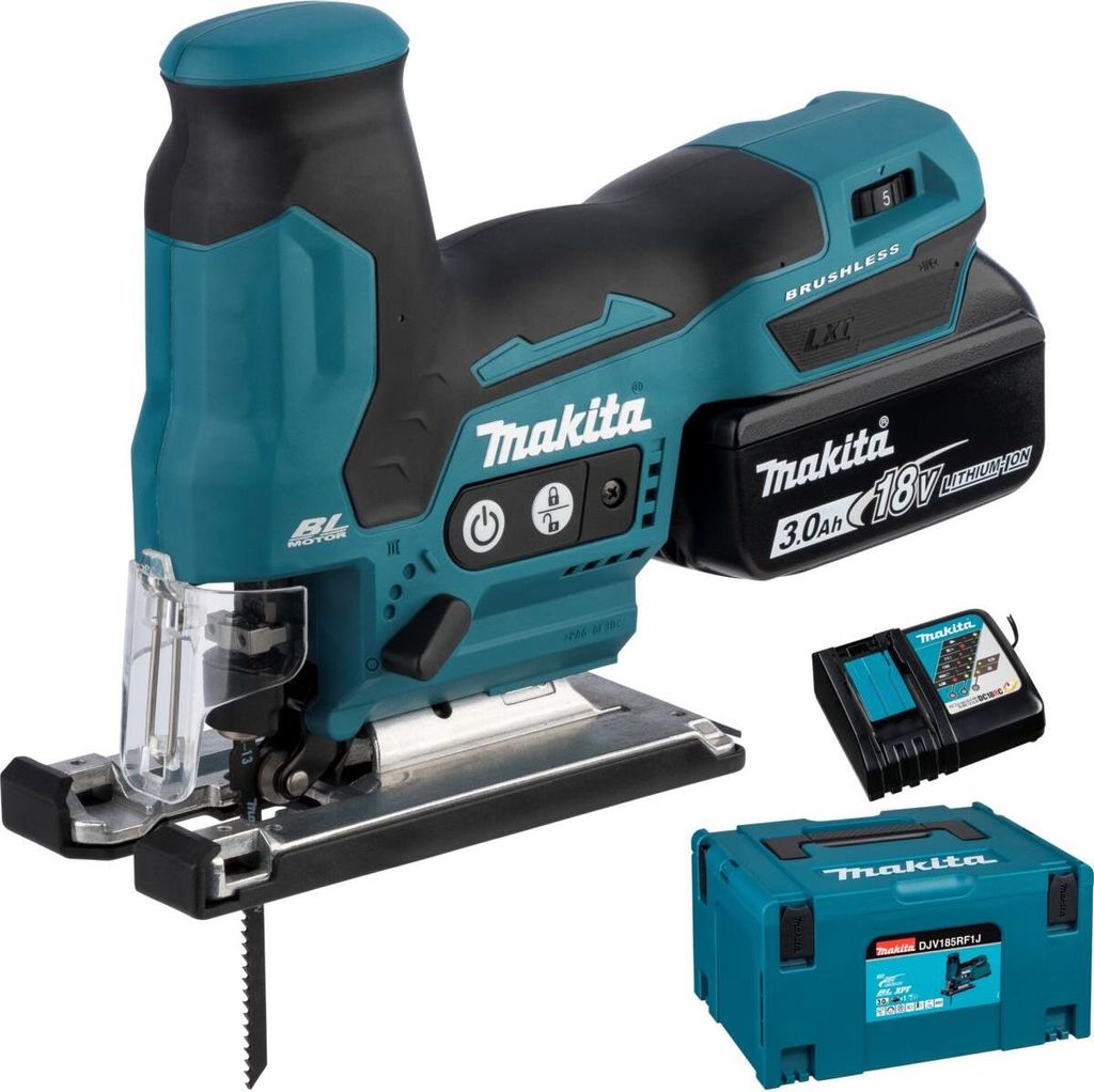 Makita DJV185RF1J, Horná rukoväť, Zelená, 90°, Hliník, Obrázok produktu 