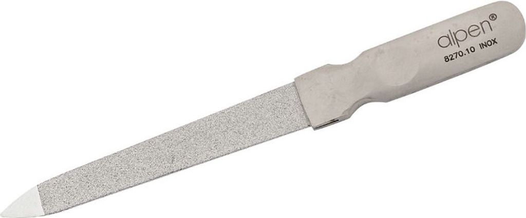 Alpen Saphir-Nagelfeile, Edelstahl, rostfrei, grob und fein,, 10.0 cm