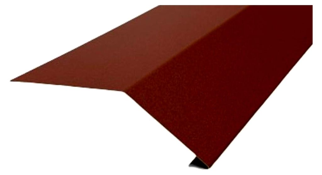 1 m Traufblech aus Stahlblech (rot RAL 3009)