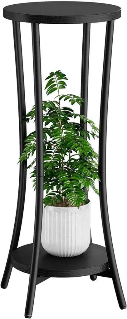 Support à fleurs d'intérieur pour le salon, jardinière en bois noir