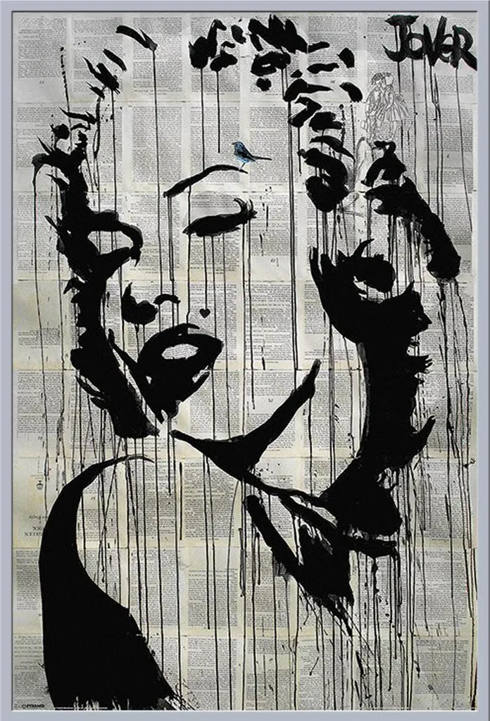 Cadre Marilyn Loui Jover Argenté avec Vitre Acrylique Incassable et Léger