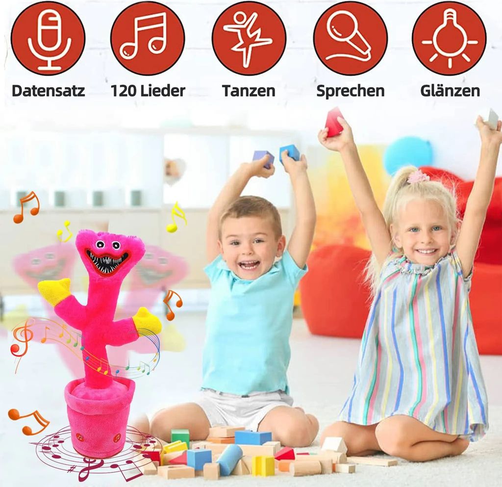 Sprechender Kaktus Plschtier, tanzend & singend Huggy Wuggy