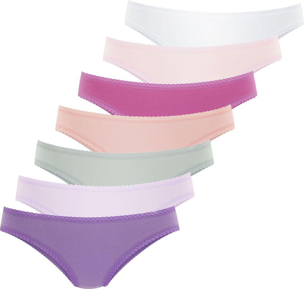 VIVANCE Brasilslip lindgrün, lila, flieder, apricot, pink, rosa, weiß Größe 48/50