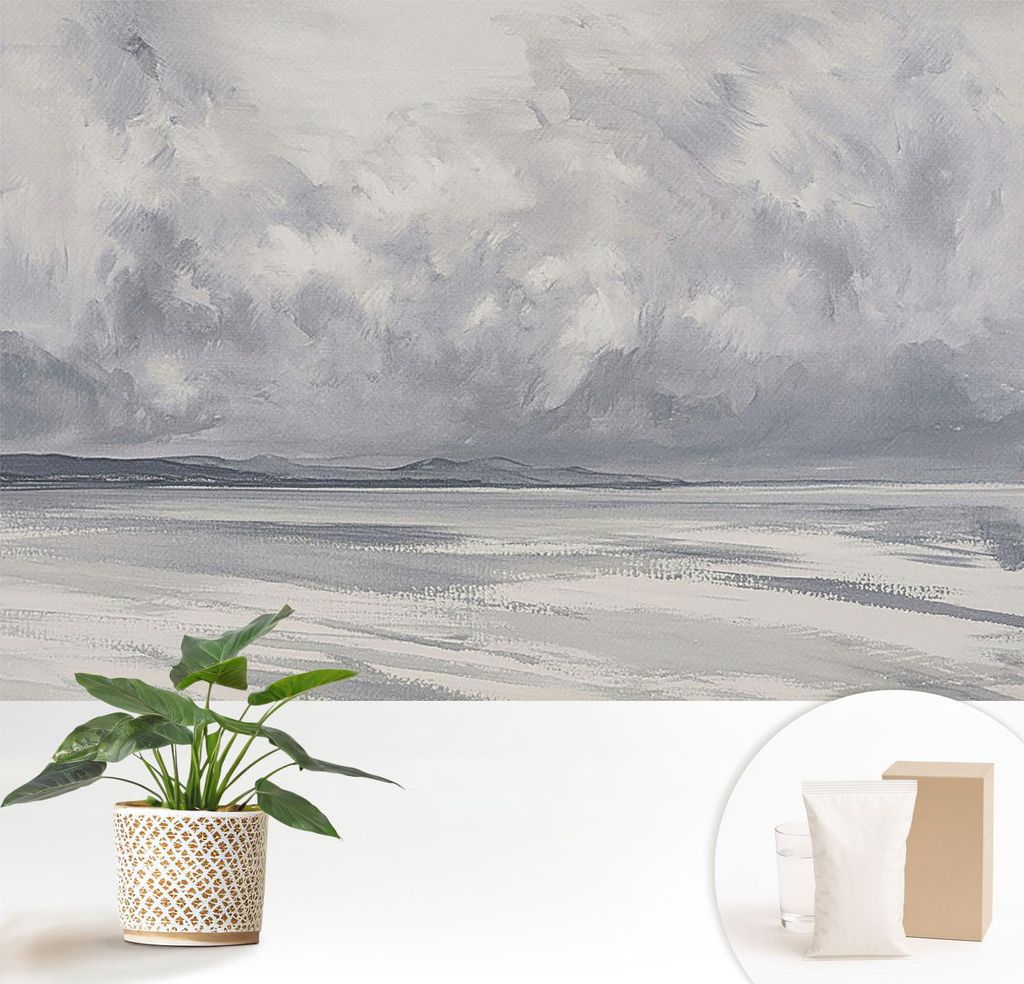 Fototapete - 152x104 cm - Tapete - Wandtapete - Wandbilder - Dekofolie - Tapete Folie - Wand - Dekoration - Wohnzimmer - Ein Sturm am Horizont