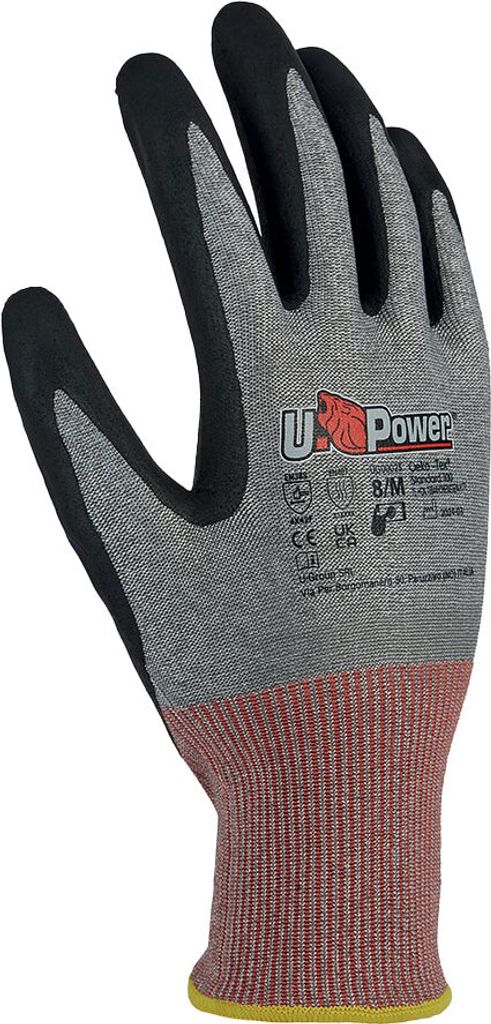 U-Power Mazurka Arbeitshandschuhe Nylon-Elasthan schnittfest F Rot 10/XL