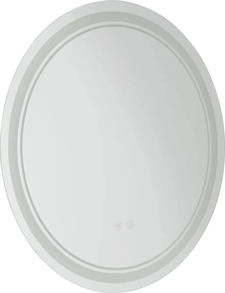 Miroir mural lumineux design pour maquillage et rasage, verre argenté