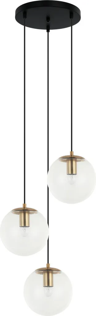 Scheda Tecnica Lampada SARPO Italux | 3xE27 Oro Nero Vetro Sfere