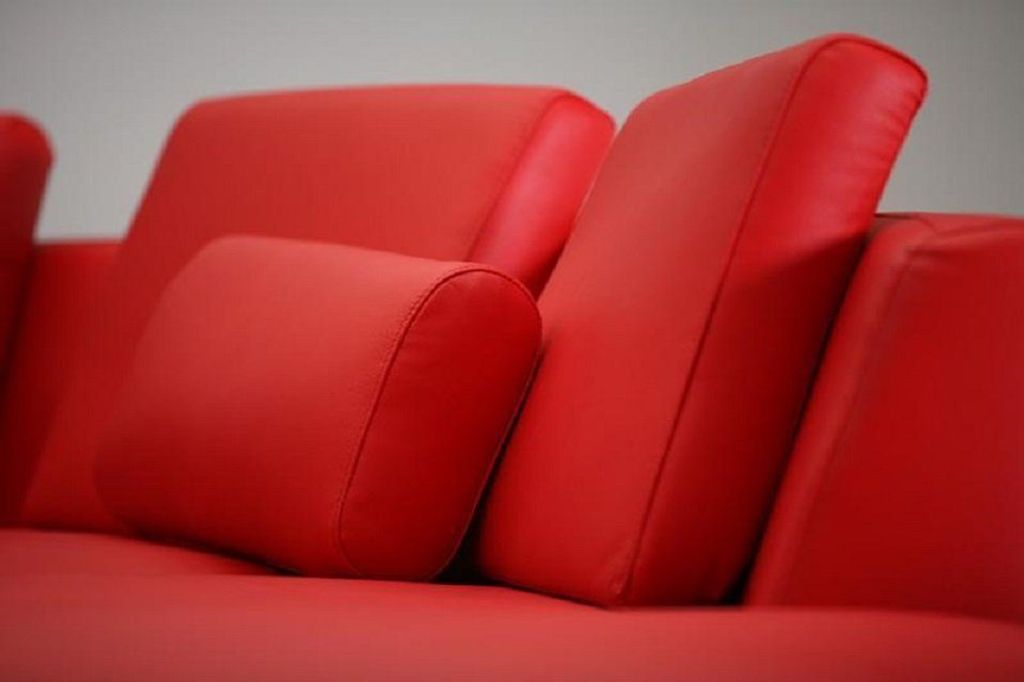 Rote Rund Couch Ecksofa Wohnlandschaft Rundsofa Polster Garnitur Sofas Couchen