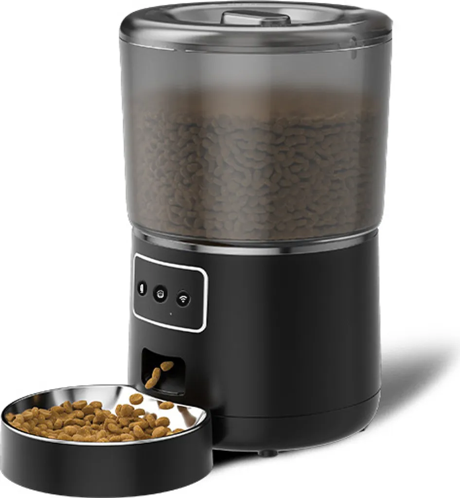 Distributeur automatique de croquettes connecté Wi-Fi - 4L avec bol inox