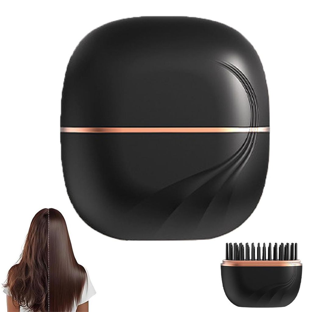 Kabellose Glättebürste Akku, 3 Temperaturstufen, Anti Frizz Haarbürste Glätteisen, schnell aufheizend 30s, für alle Haartypen Zuhause