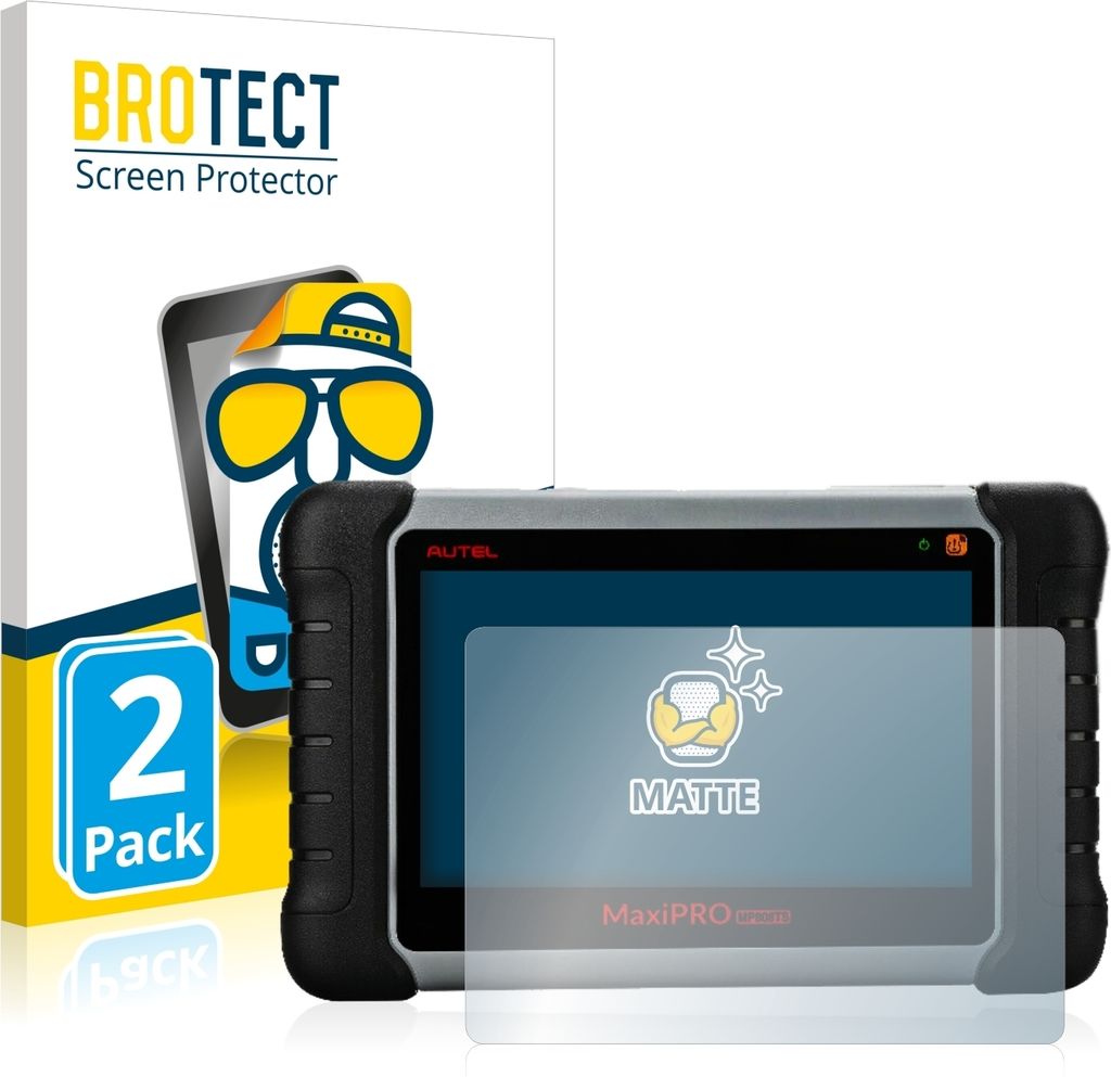 2x BROTECT Schutzfolie für Autel MaxiPRO MP808TS Displayschutz Displayschutzfolie Folie Matt Entspiegelungsfolie