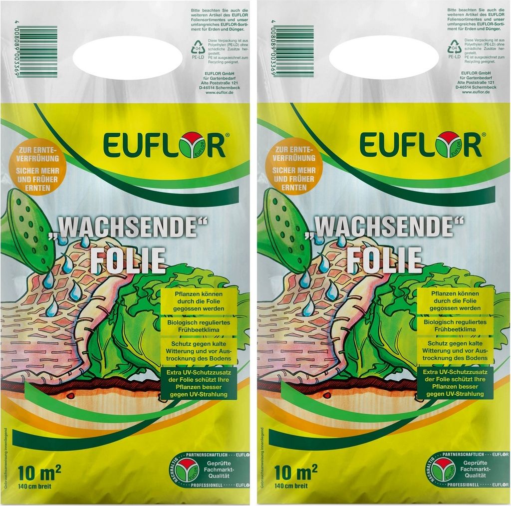 Euflor wachsende Folie 10 m² 7,15 m x 1,4 m UV-stabil 2 Produktbild 