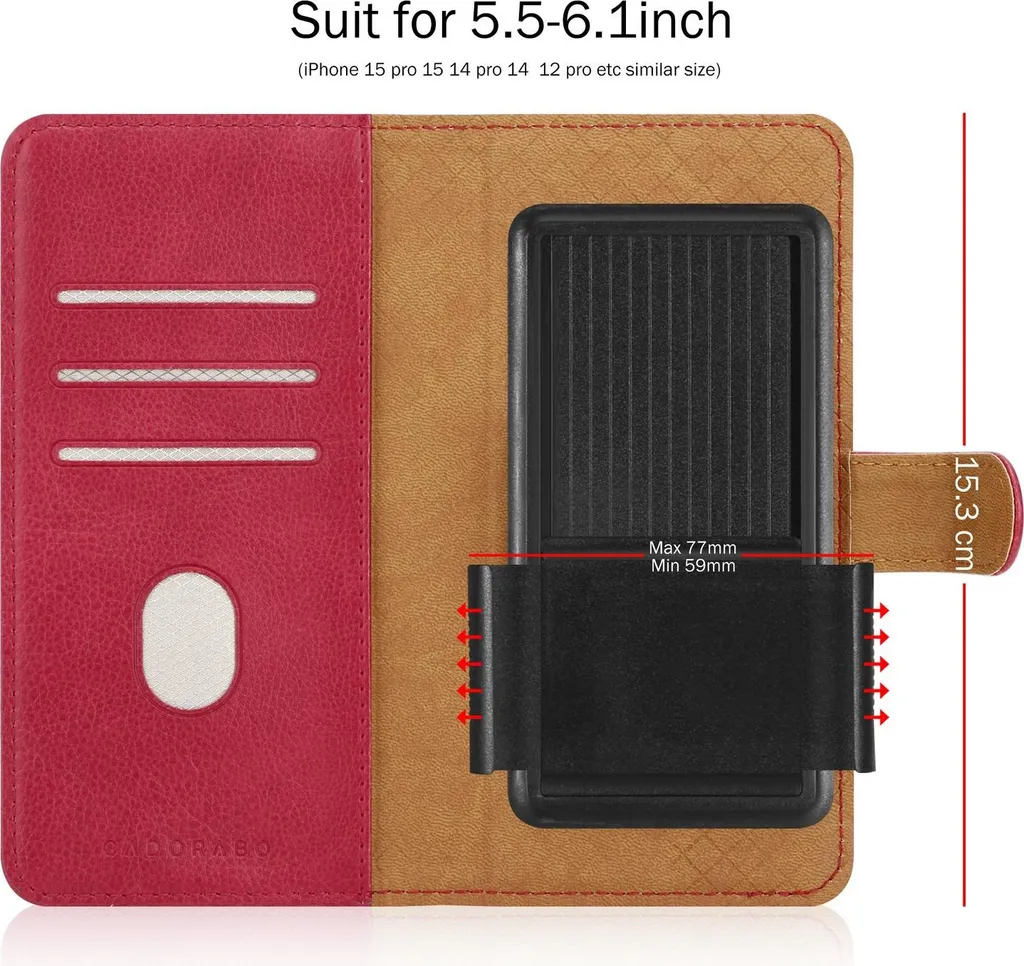 Custodia Huawei NOVA 5 Cadorabo Rosso Cuoio - Il Look Perfetto - 2