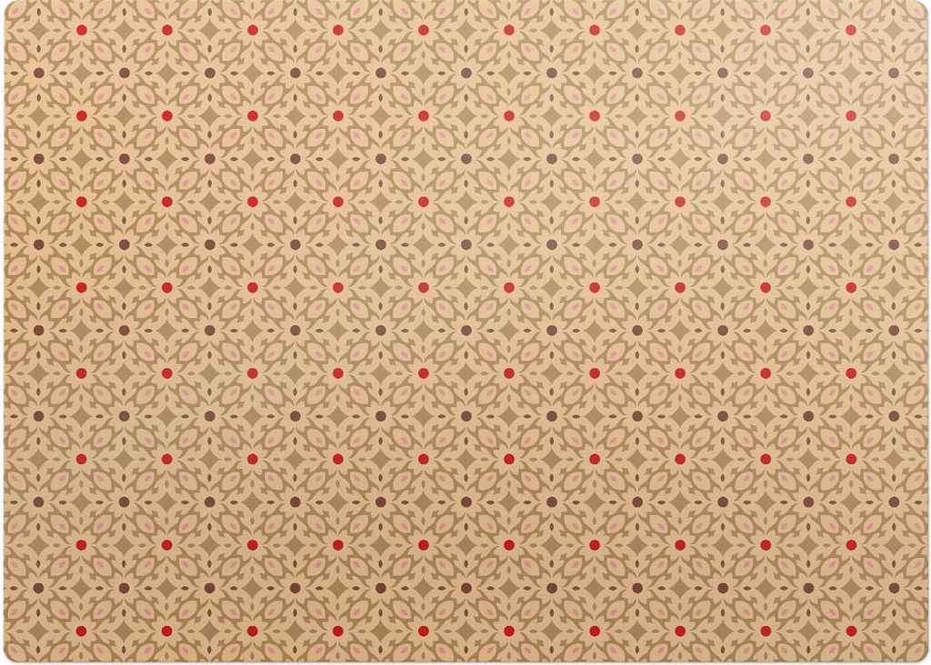 Retro-Blumenmuster – Bodenschutzmatte – Stuhlunterlage 140x100 cm – Rutschfest – Hartbodenmatte