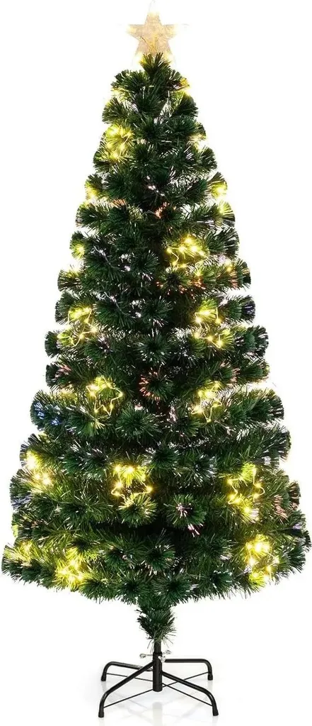Grand Sapin Lumineux LED en Fibre de Verre - Arbre de Noël Vert 180 cm