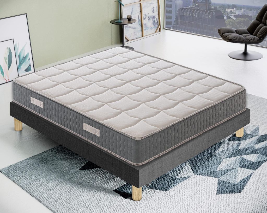 Matratze 140x190 cm, Höhe 21 cm, Visco-Matratzen, H3, Ergonomisch 9-Zonen