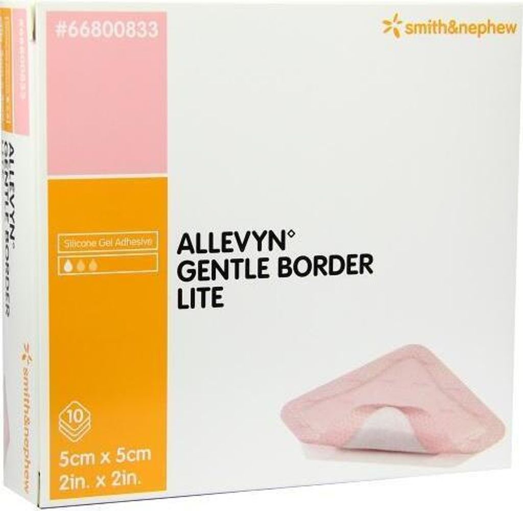 Allevyn Gentle Border Lite 5x5 cm Schaumverb. 10 St Produktbild 1