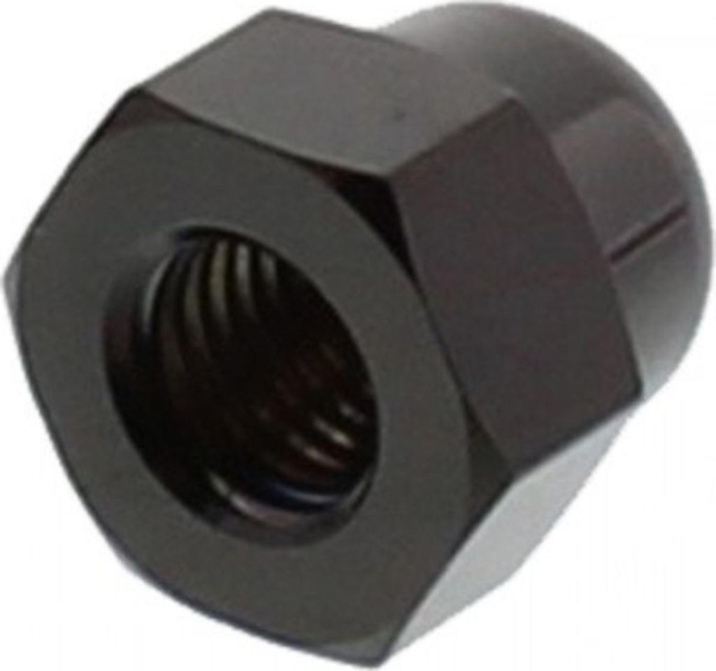 Hutmutter JMP M10x1,25mm 14mm Edelstahl V4A schwarz