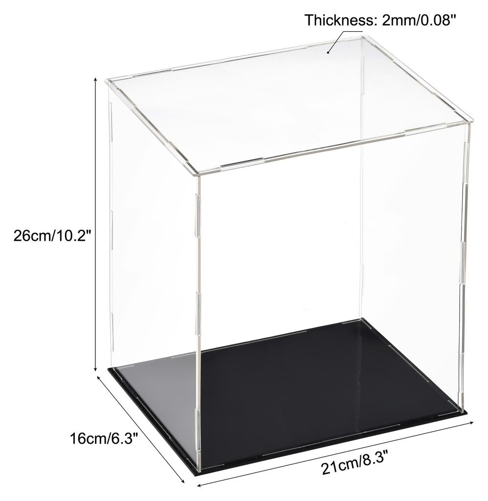 Acryl Klar Vitrine Box Staubdichter Schutz Wš¹rfel Sammlerstš¹ck Ausstellungsbox 20x15x25cm