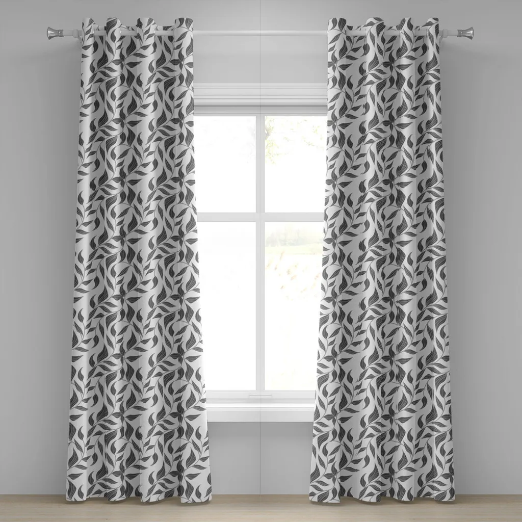 Tenda Satinata Grigio Bianco ABAKUHAUS 280x225 - Qualità Premium