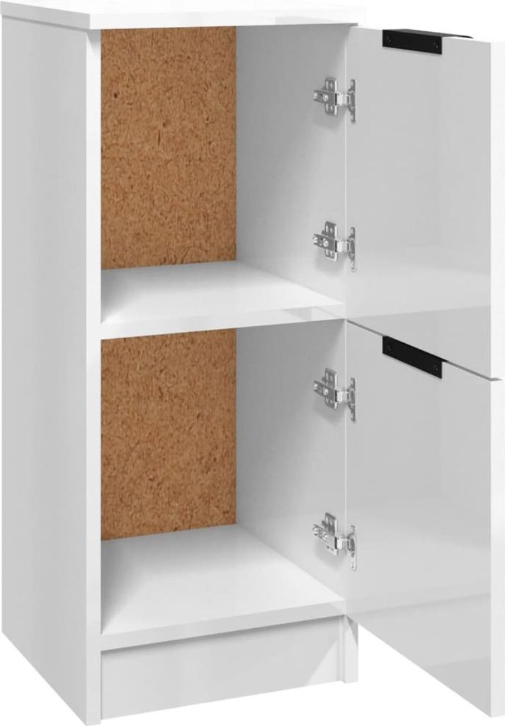 vidaXL Kredens biały wysoki połysk 30x30x70 cm materiał Zdjęcie produktu 6