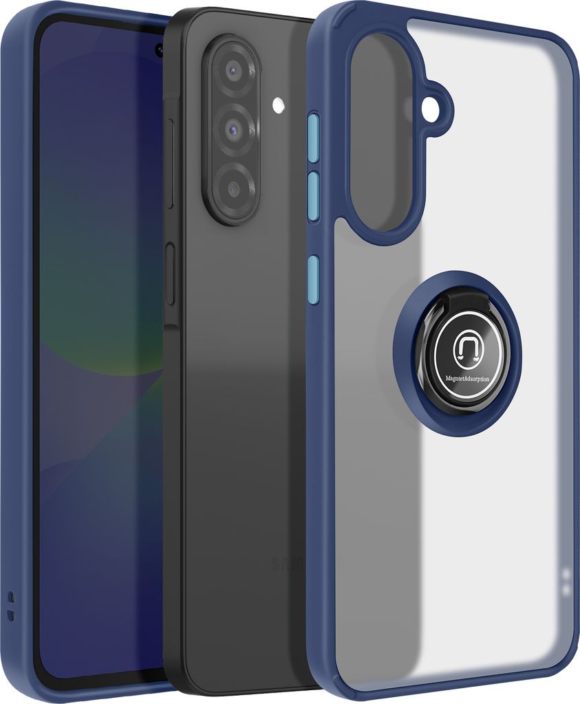 Avizar, Hulle Galaxy A36 Magnetring Transluzent, Dunkelblau