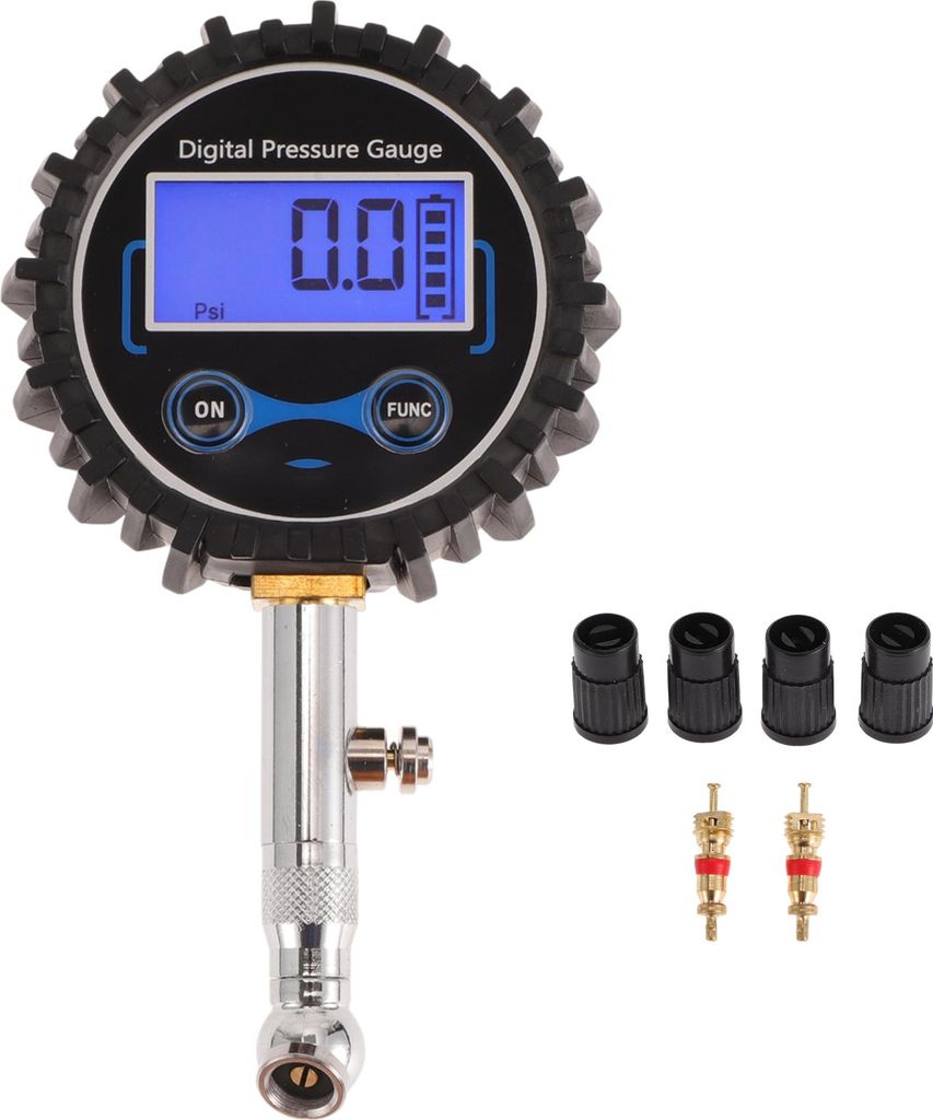 1 Satz Universal Digitaler Reifendruckmesser mit Reifenventilkern 0-200PSI Digitaler Luftdruckmesser für Autos