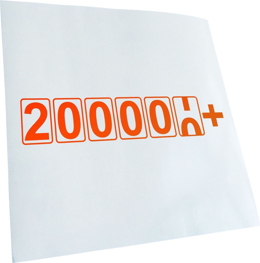 Kiwistar - Autoaufkleber - Kilometeranzeige 200000+ Tachometer Heckscheibenaufkleber - Aufkleber für Auto Kfz Fahrrad, LKW, Truck Mofa