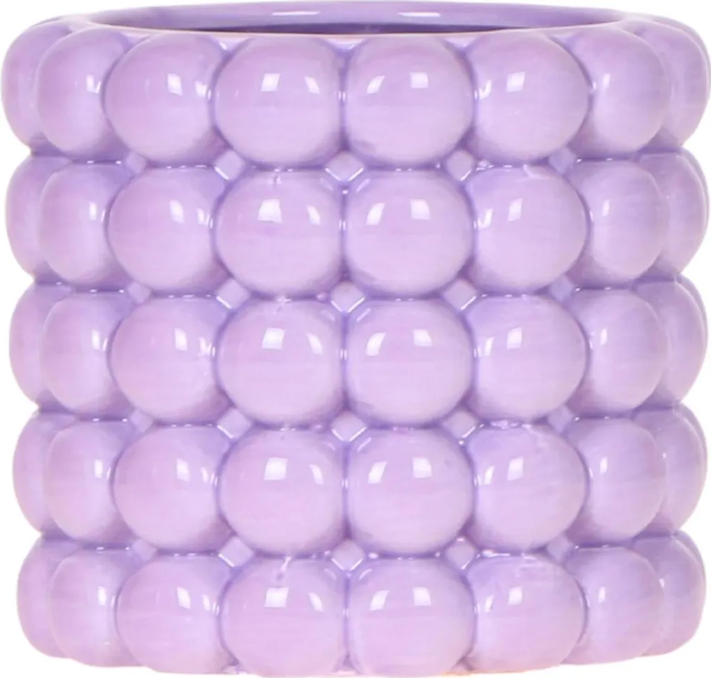 Pot de fleurs intérieur violet 9 cm pour décoration bureau et étagère