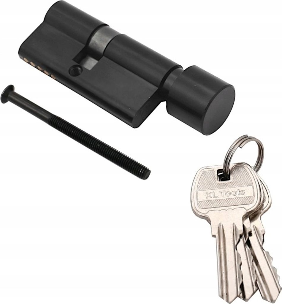 Wkładka Drzwiowa A2 Gxl Mit Knauf 30/35G Für Toreinführungen Schwarz 3 Schlüssel