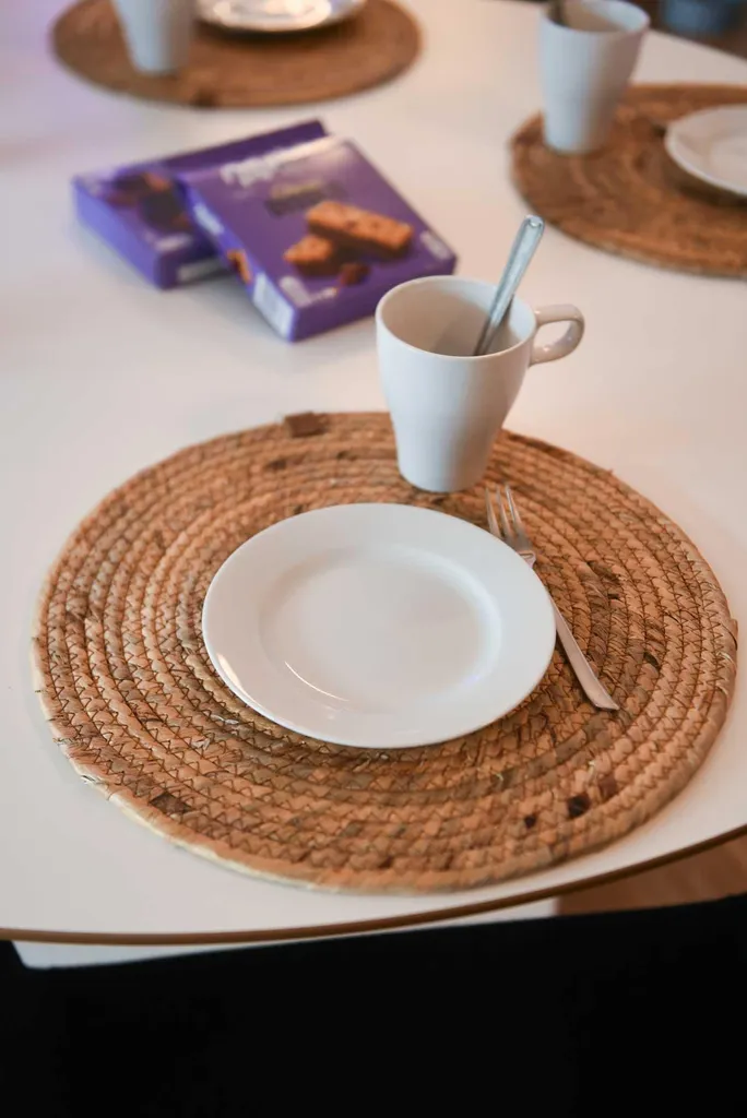 Set de Table Naturel ILANA Protège-Table Durable en Jacinthe d'Eau - 2