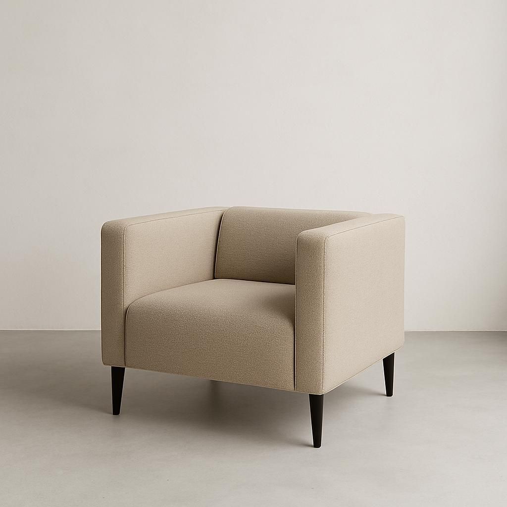 Moderner bequemer Sessel CALMO beige- ideal für das Wohnzimmer!