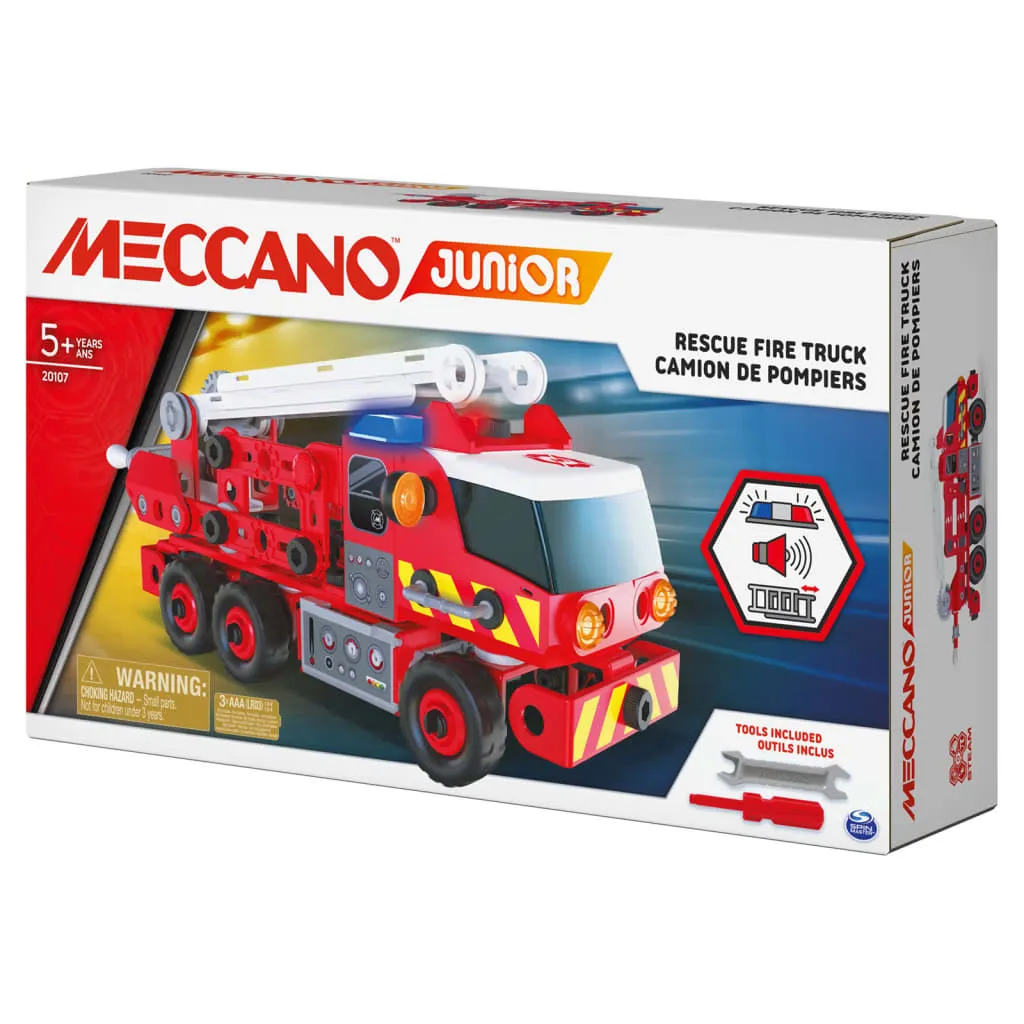 Camion de pompier Meccano Junior pour développer la motricité fine